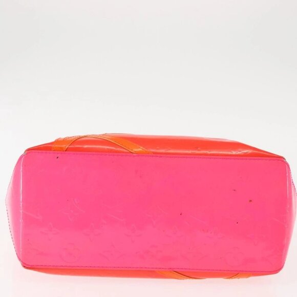 LOUIS VUITTON Monogram Vernis Fluo Reade MM Hand Bag Pink M91900 LV Auth 144619 - Picture 8 of 16